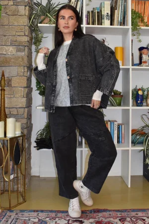 Duran Boxy Denim Jacket Black 